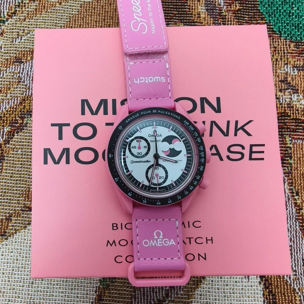 Swatch x Omega MISSION TO THE PINK MOONPHASE Watch